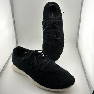 New allbirds Men's Wool Runner Fluff Natural Black White Sole Size 11 Wool Warm
